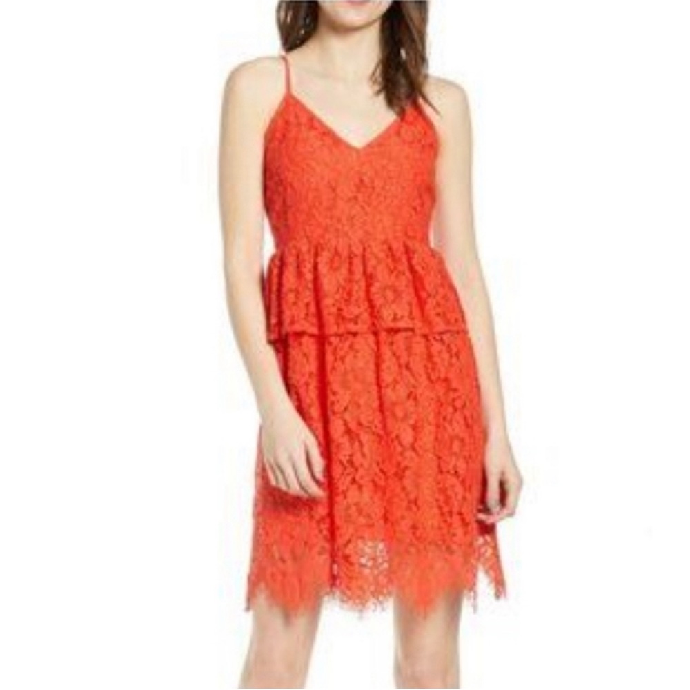 Endless Rose Orange Lace Dress